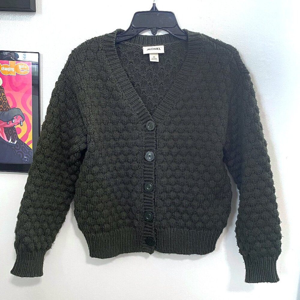 Monki Green Knit Cardigan